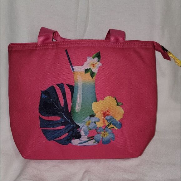 Fridge Pak Fully Insulated Cooler Tote Lunch Bag Travel • Tropical Drinks • NWOT - Picture 7 of 8